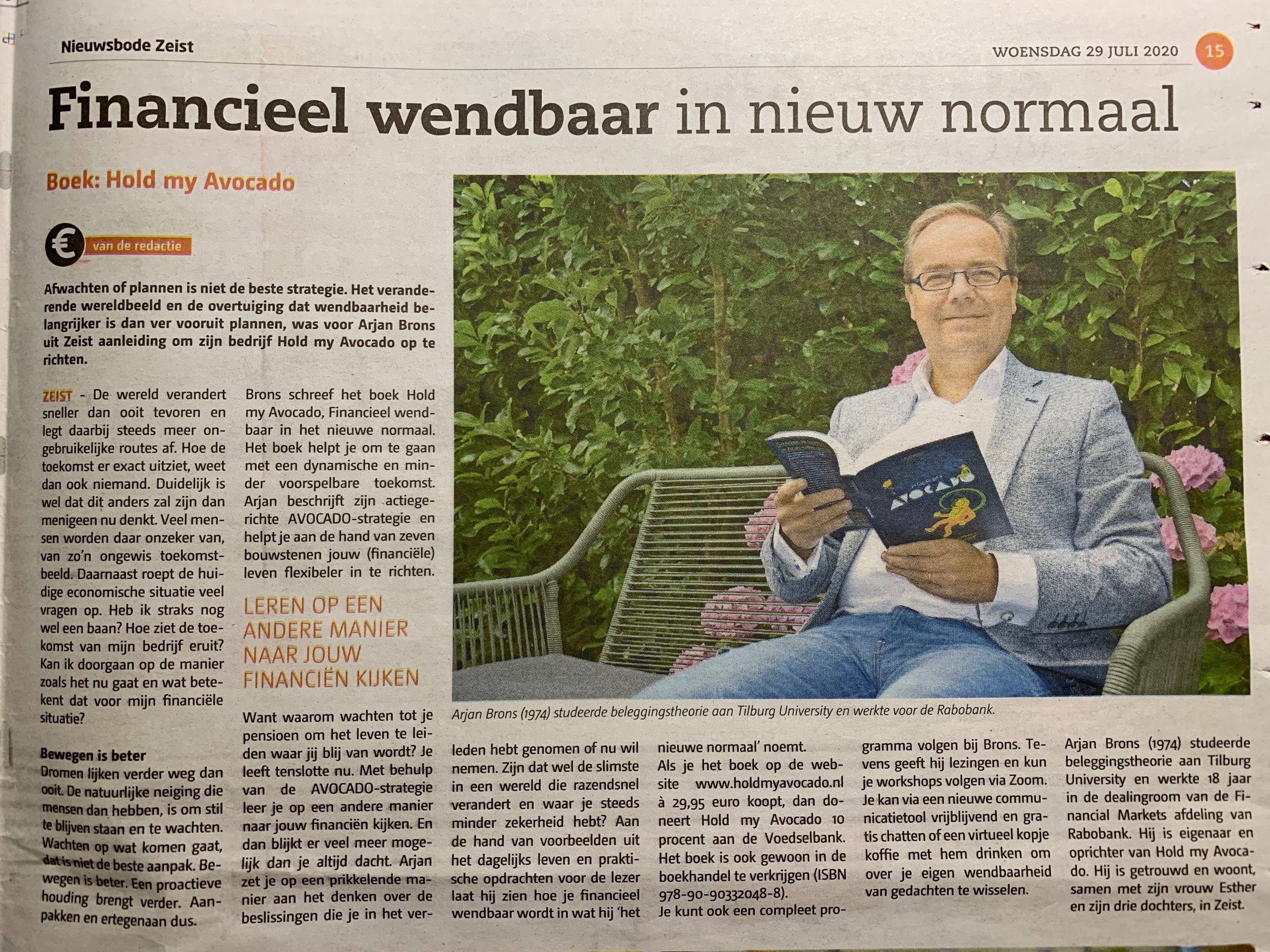 Hold my Avocado, Financieel wendbaar in het nieuwe normaal – De Nieuwsbode